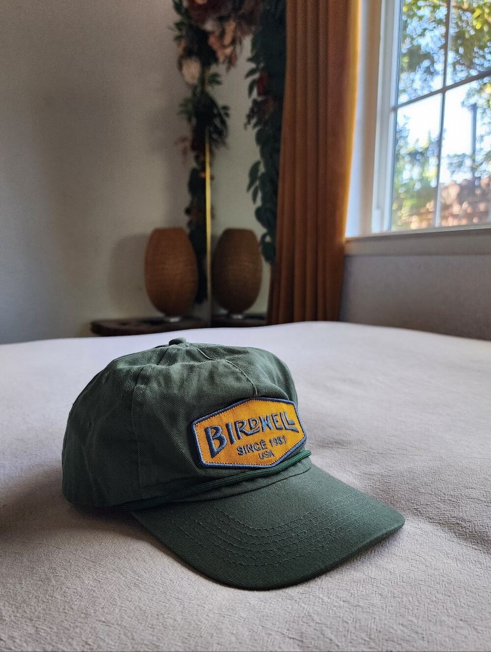 Birdwell Beach Britches Service Snapback Hat Green Yellow
